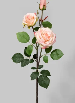 30in Long Light Pink New York Rose Spray, Case of 12