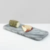 12in Long Lunigiana Gray Beveled Marble Tray