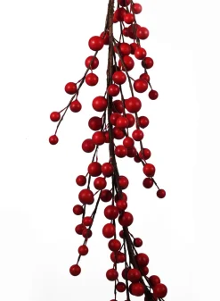 58in Long Matte Red Berry Garland, Case of 6