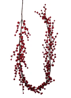 58in Long Matte Red Berry Garland, Case of 6