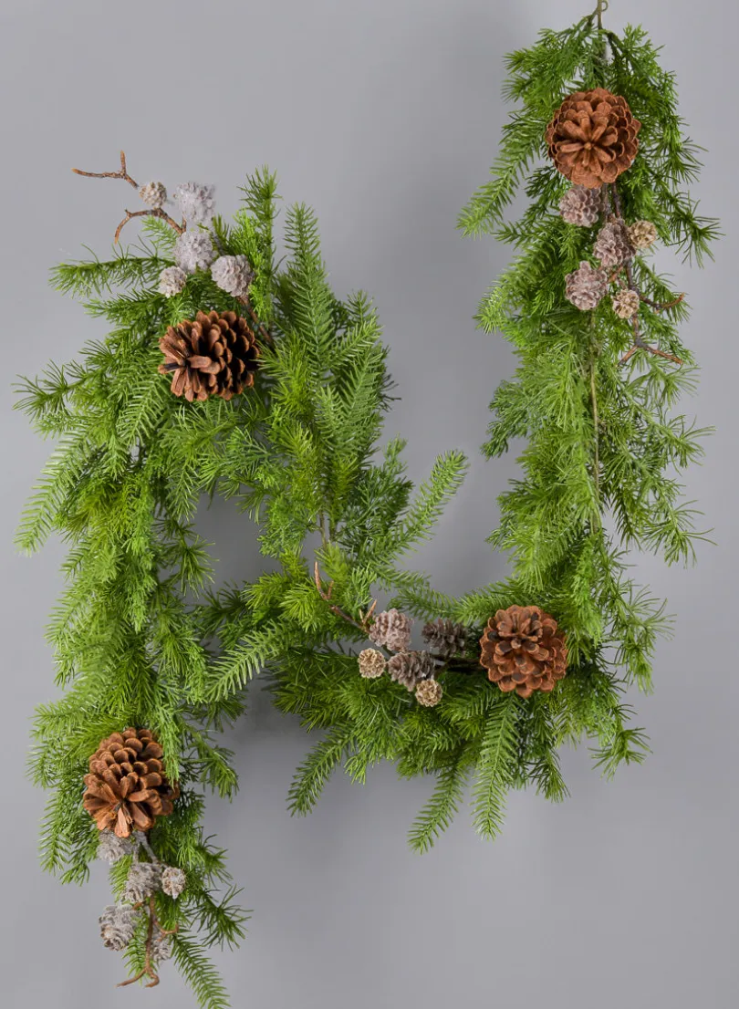77in Long Mixed Pine Plus Pine Cones Vine