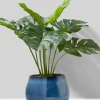 21in Long Monstera Plant In Cement Pot