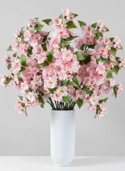 33in Long Pale Pink Cherry Blossom Spray
