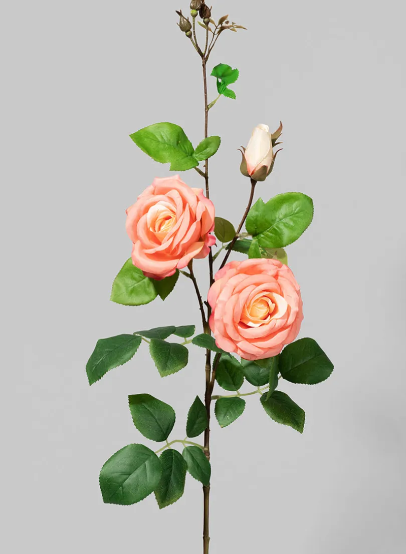 35in Long Peach Rose Spray, Case of 12