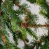 80in Long PE/Hard Needle Garland, 360 Tips, 16 Pinecones