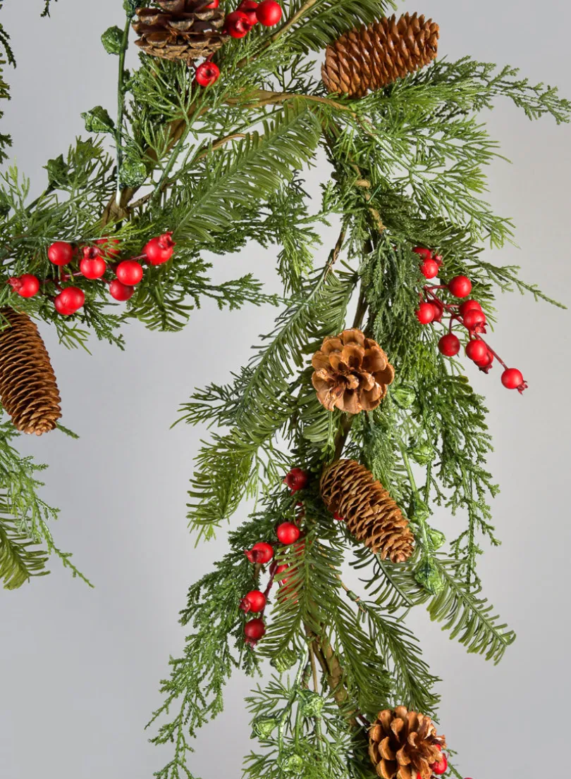 60in Long Pine and Berry Garland