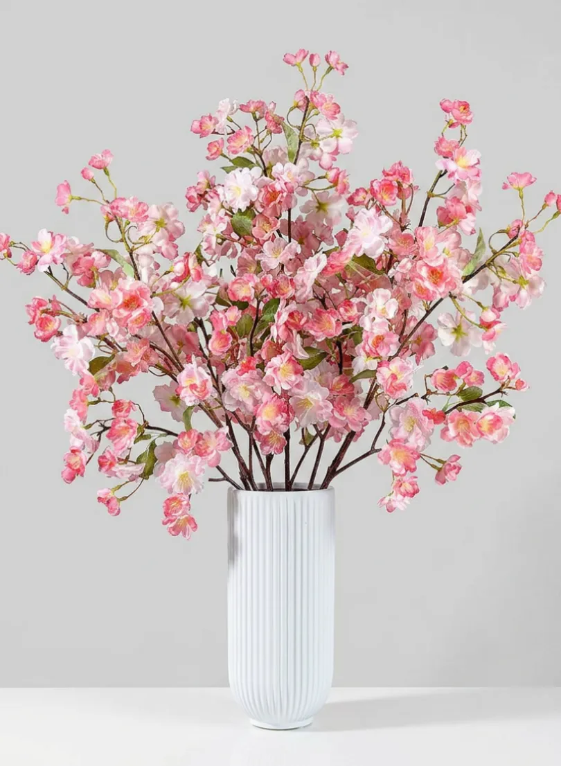41in Long Pink Cherry Blossom Branch, Case of 12