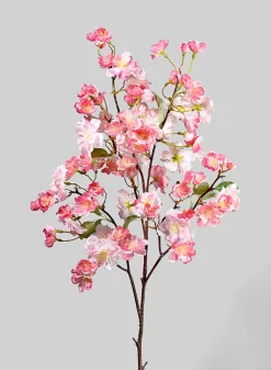 41in Long Pink Cherry Blossom Branch, Case of 12