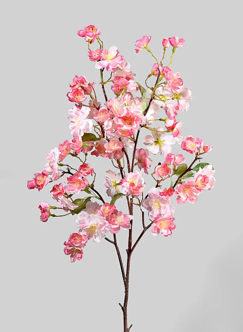 41in Long Pink Cherry Blossom Branch, Case of 12