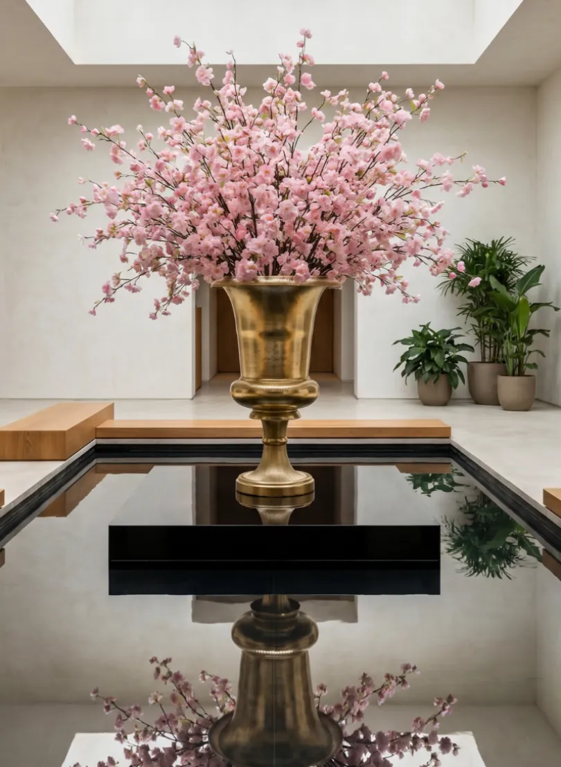 45in Long Pink Cherry Blossom Branch, Case of 6