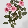 28in Long Pink France Rose Spray, Case of 12