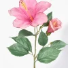 26in Long Pink & Peach Hibiscus, Case of 12