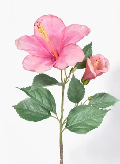 26in Long Pink & Peach Hibiscus, Case of 12