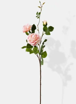 35in Long Pink Peony Rose Spray, Case of 12