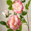 32in Long Pink Real Touch Garden Rose Spray, Case of 12