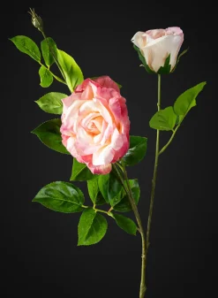 32in Long Pink Real Touch Garden Rose Spray, Case of 12