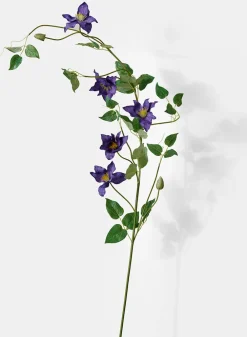 48in Long Purple Clematis Spray, Case of 12