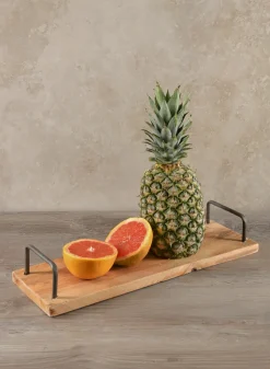 18in Long Raw Wood Serving Tray