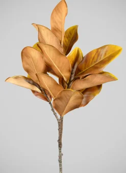 40in Long Real Touch Real Look Autumn Magnolia Leaves Stem, Case of 6