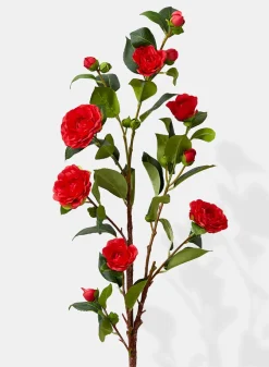 42in Long Red Camellia Spray