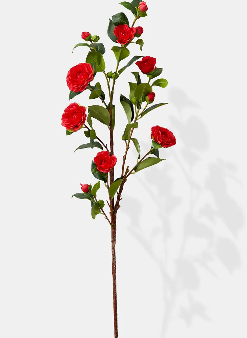 42in Long Red Camellia Spray