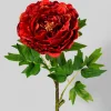26in Long Red Charm Peony Stem, Case of 12