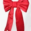 29in Long Red Double Bow with Fishtail Feet