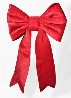 29in Long Red Double Bow with Fishtail Feet
