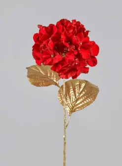 26in Long Red Hydrangea Spray