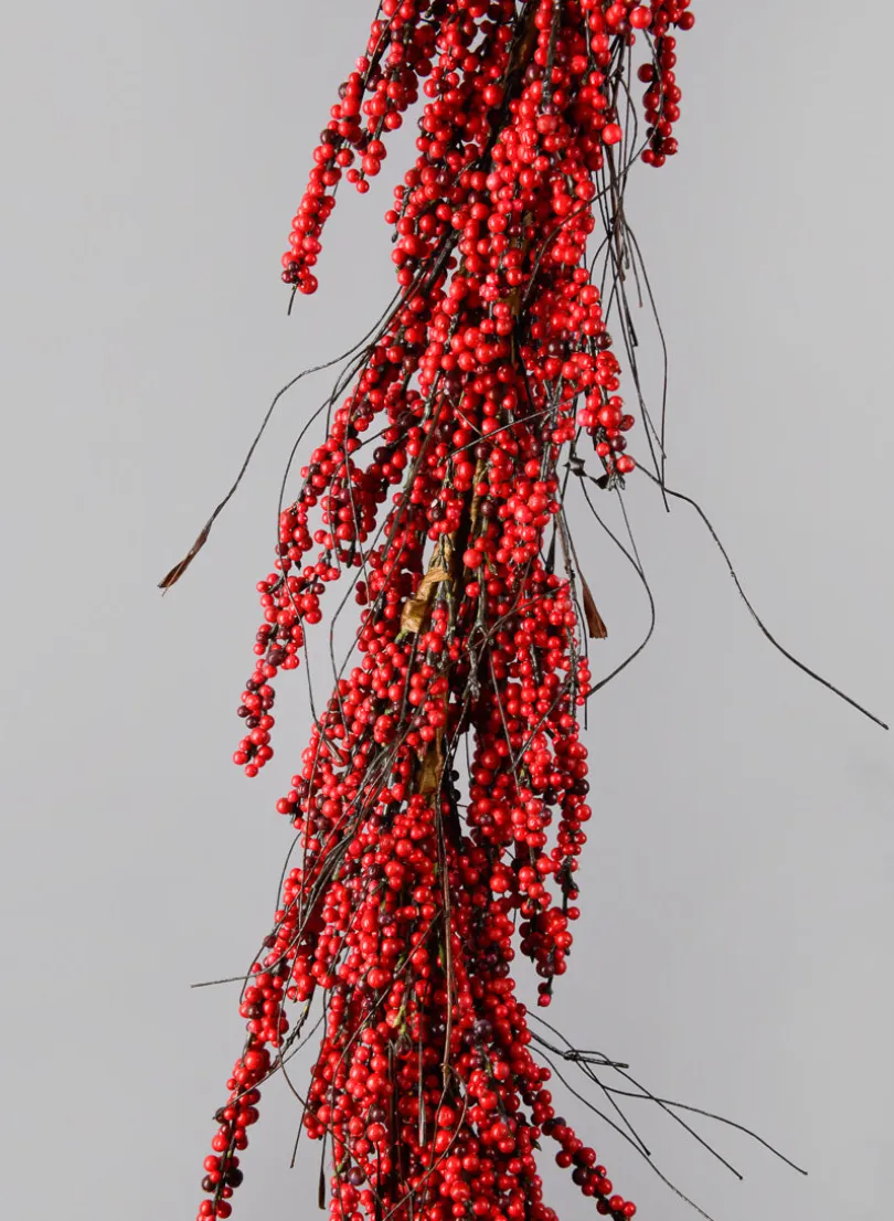 72in Long Red Mini Berry Garland