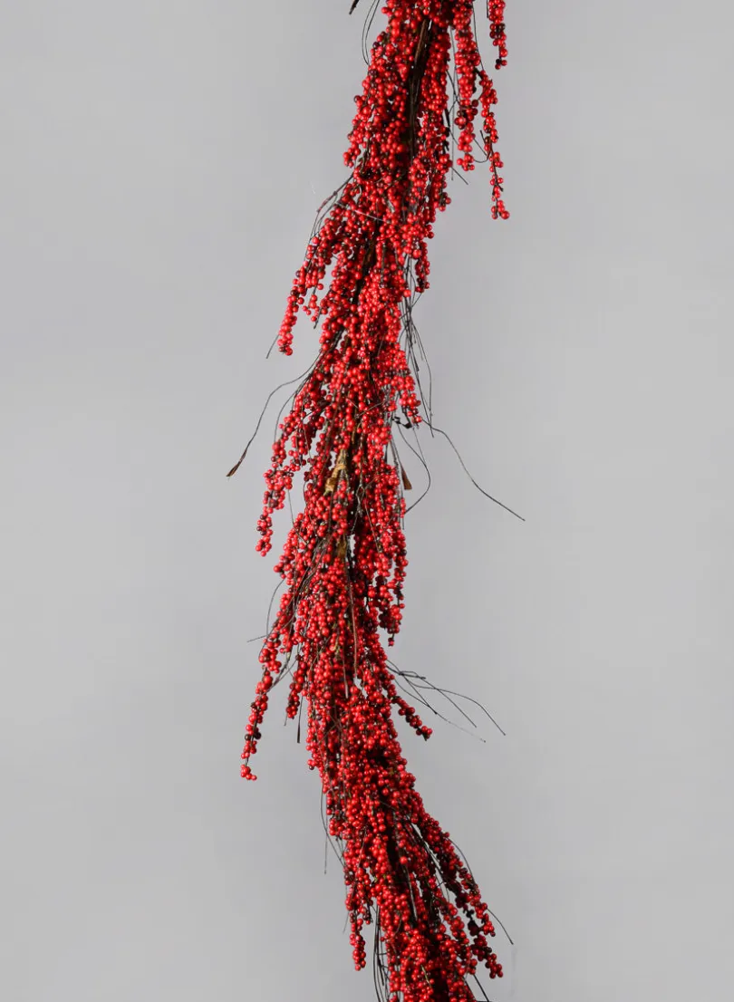 72in Long Red Mini Berry Garland