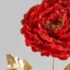 16in Long Red Peony Spray, Case of 12