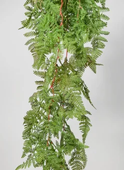 44in Long Rooted Rainforest Fern Hanging, Case of 12