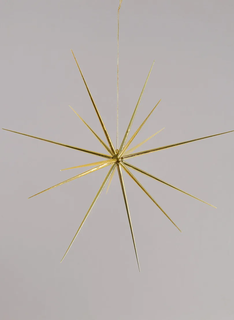 15in Long Shiny Gold Plastic Starburst