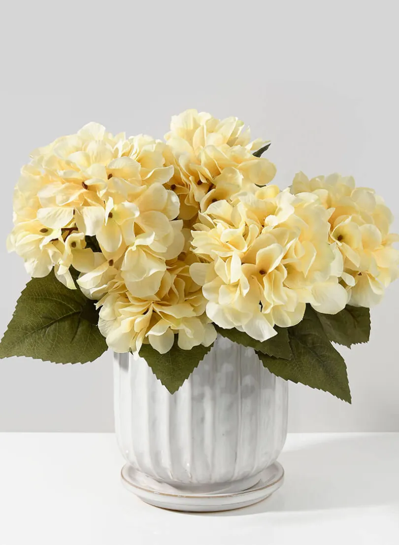 21in Long Small Cream Hydrangea Bush, Case of 12