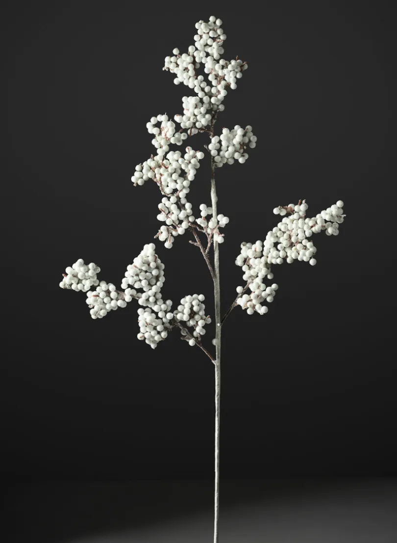 28in Long Snow Flocked Berry Pick, Case of 12
