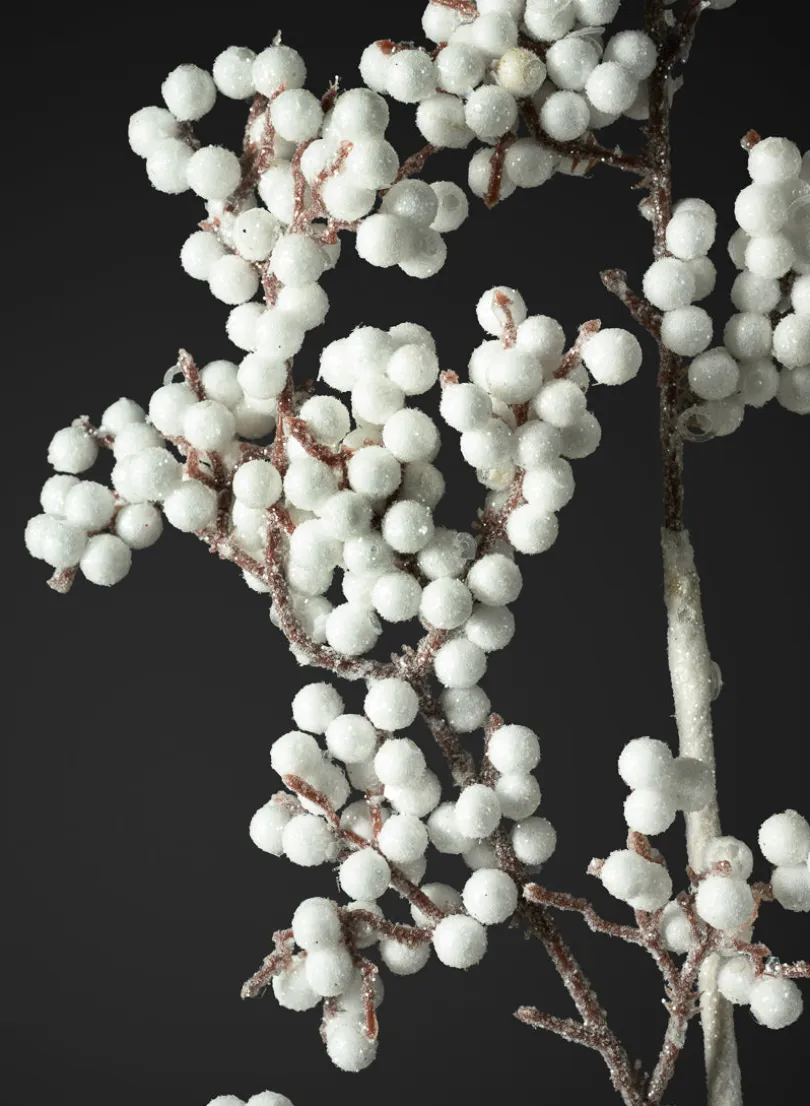28in Long Snow Flocked Berry Pick, Case of 12