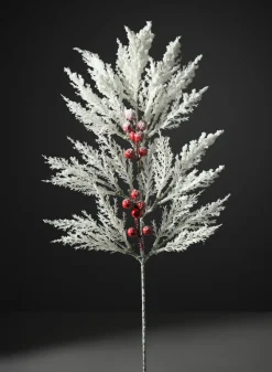 20in Long Snow Look Pine and Red Berry Pick, Case of 12