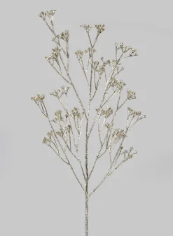 30in Long Sparkling Silver Plant Spray