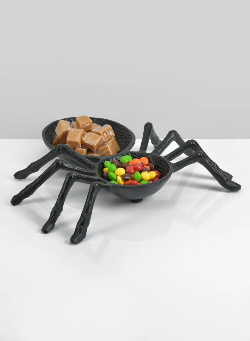 10in Long Spooky Spider Dish