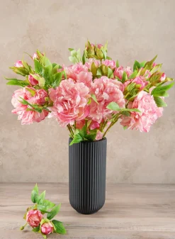 22in Long Spring Blooming with Buds Pink Peony Stem, Case of 12