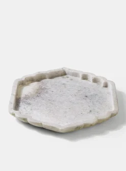 12in Long Taj Mahal White Marble Tray