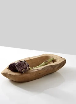 16in Long Teak Wood Bowl