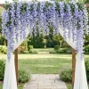 49in Long Triple Large Blue Wisteria Spray