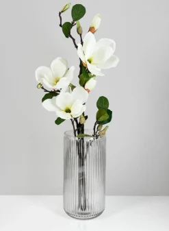 28in Long White Artificial Magnolia Spray, Case of 12