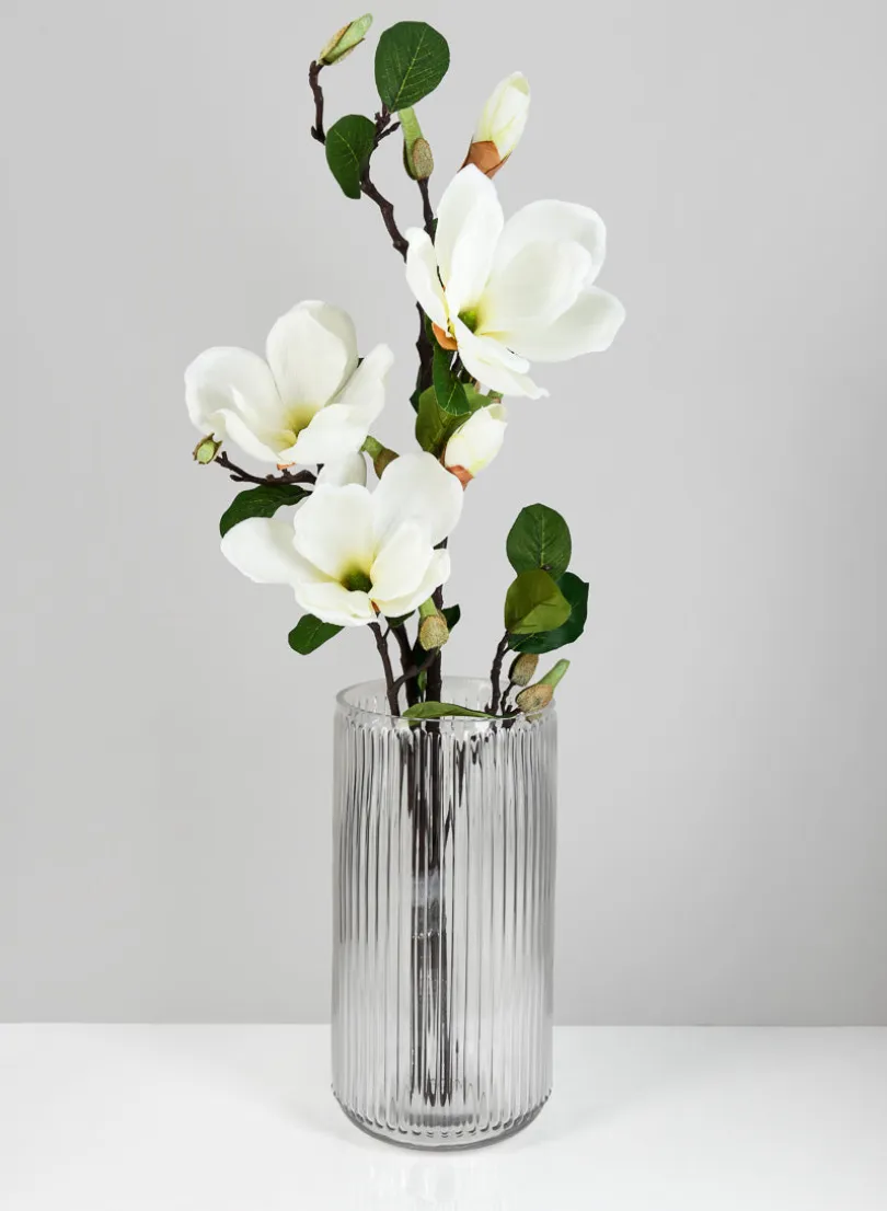 28in Long White Artificial Magnolia Spray, Case of 12