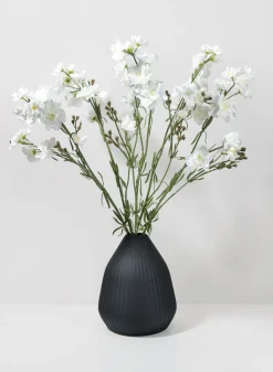 33in Long White Bouquet Larkspur Spray, Case of 12