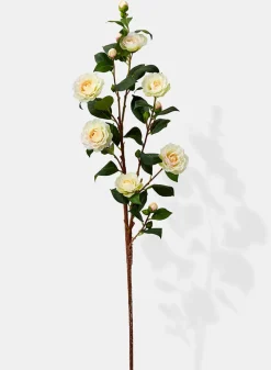 42in Long White Camellia Spray