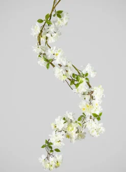 50in Long White Cherry Blossom Vine, Case of 6