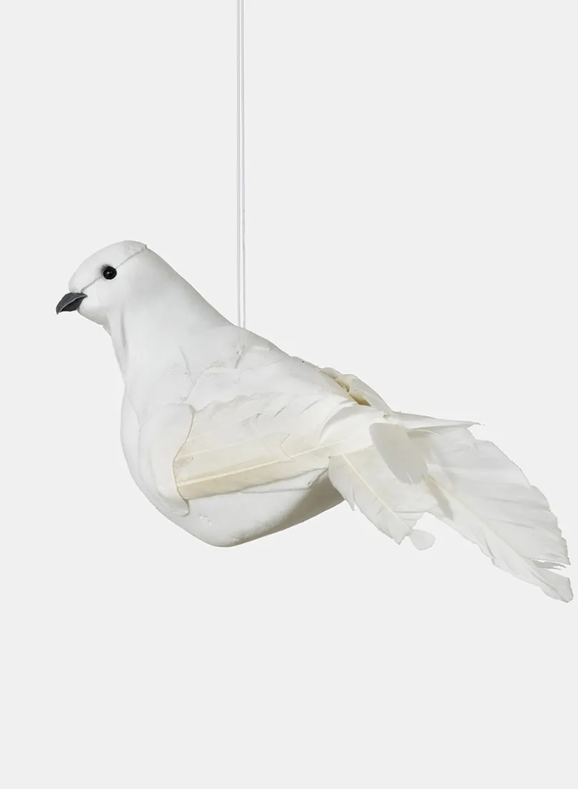 9in Long White Dove